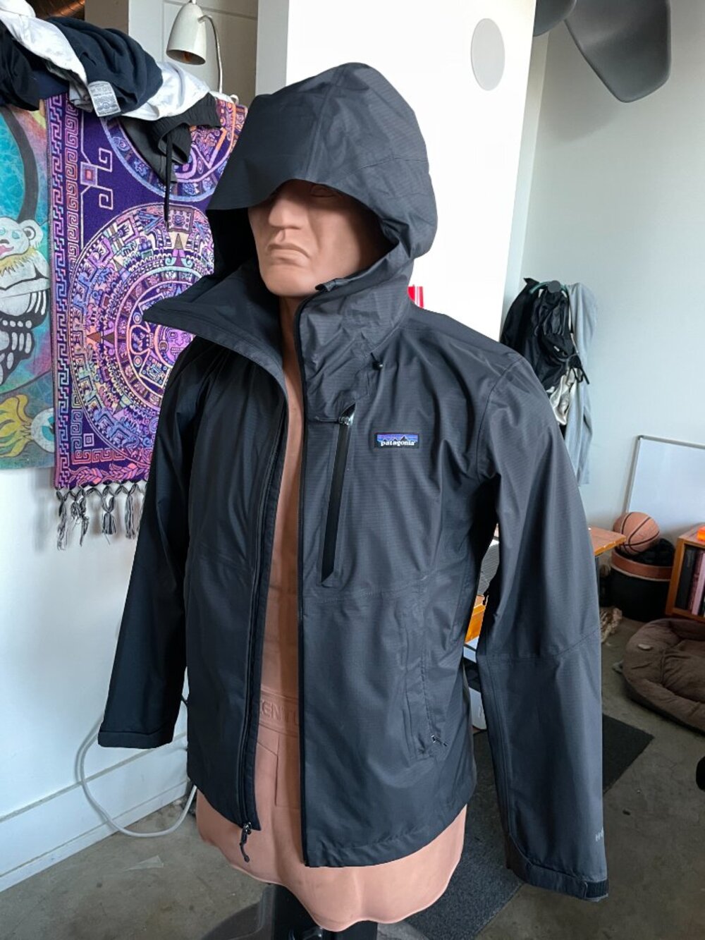 Patagonia Men's Granite Crest Rain Jacket Black Size M Waterproof